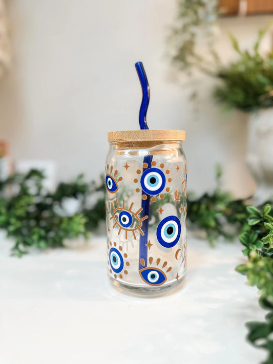 Evil Eye Glass Cup