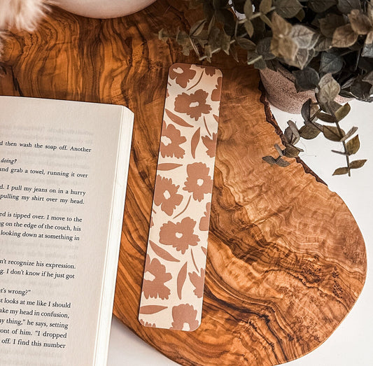 Beige Flower Bookmark