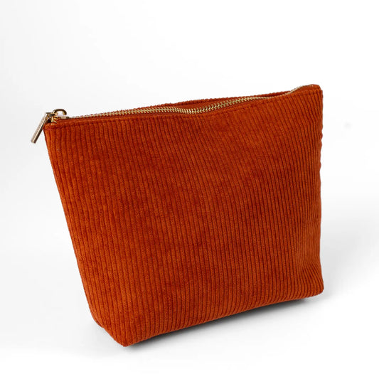 Terracotta Corduroy Carry-All Pouch
