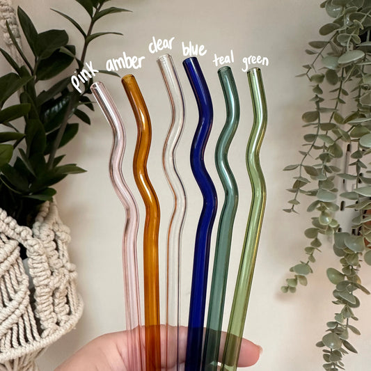 Glass Wavy Straw