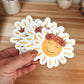 Smiling Sun with Flower Crown Sticker