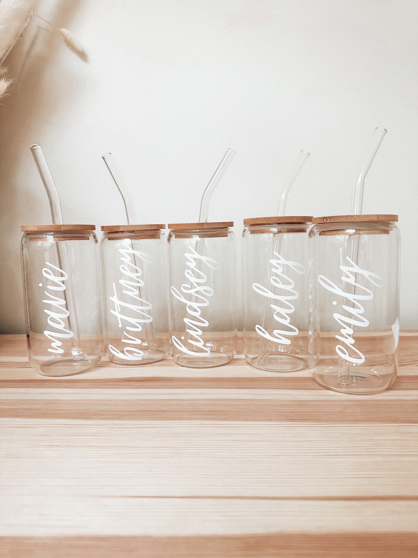 Bridal Party Custom Glass Cups