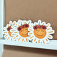 Smiling Sun with Flower Crown Sticker