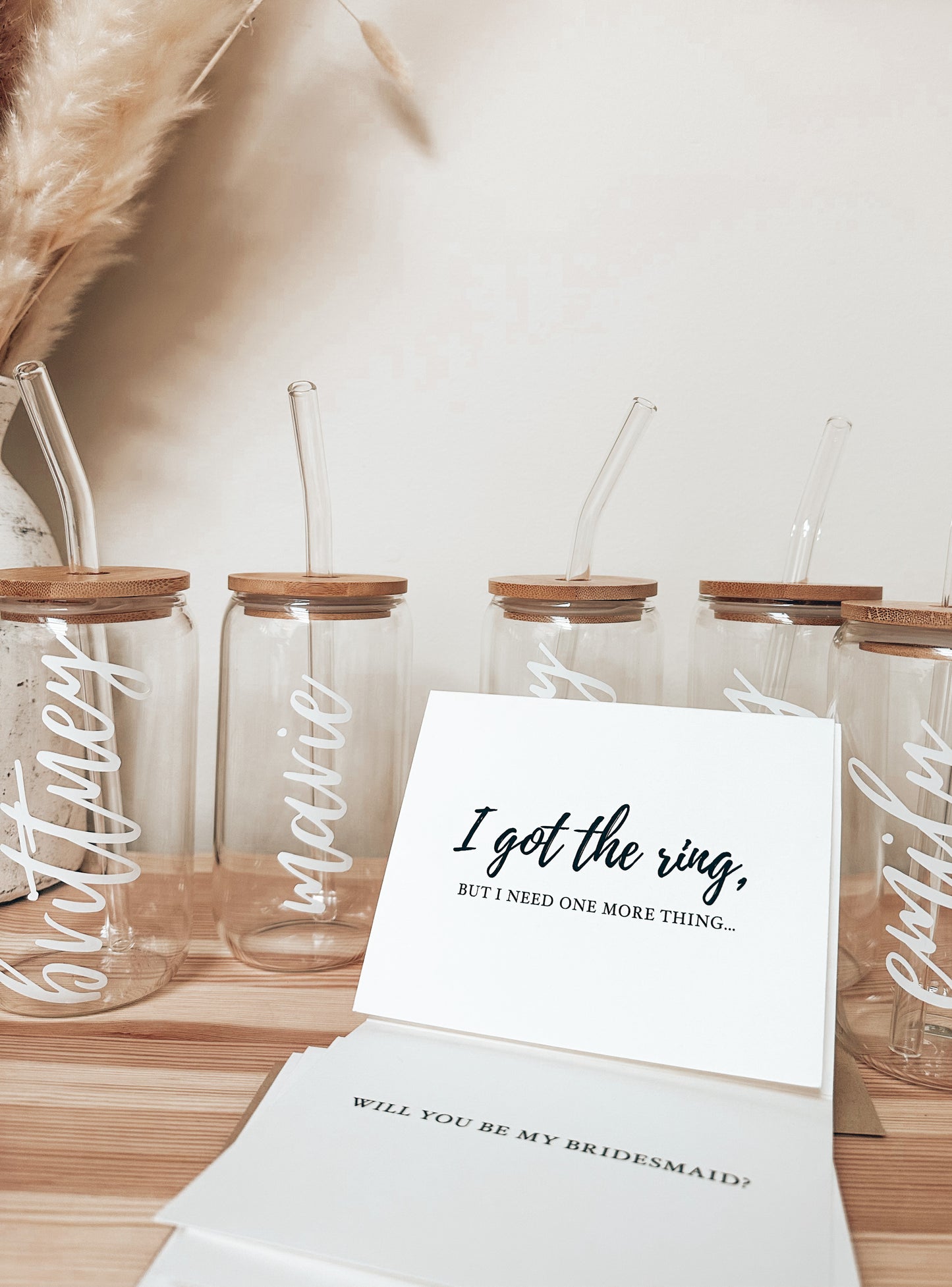 Bridal Party Custom Glass Cups