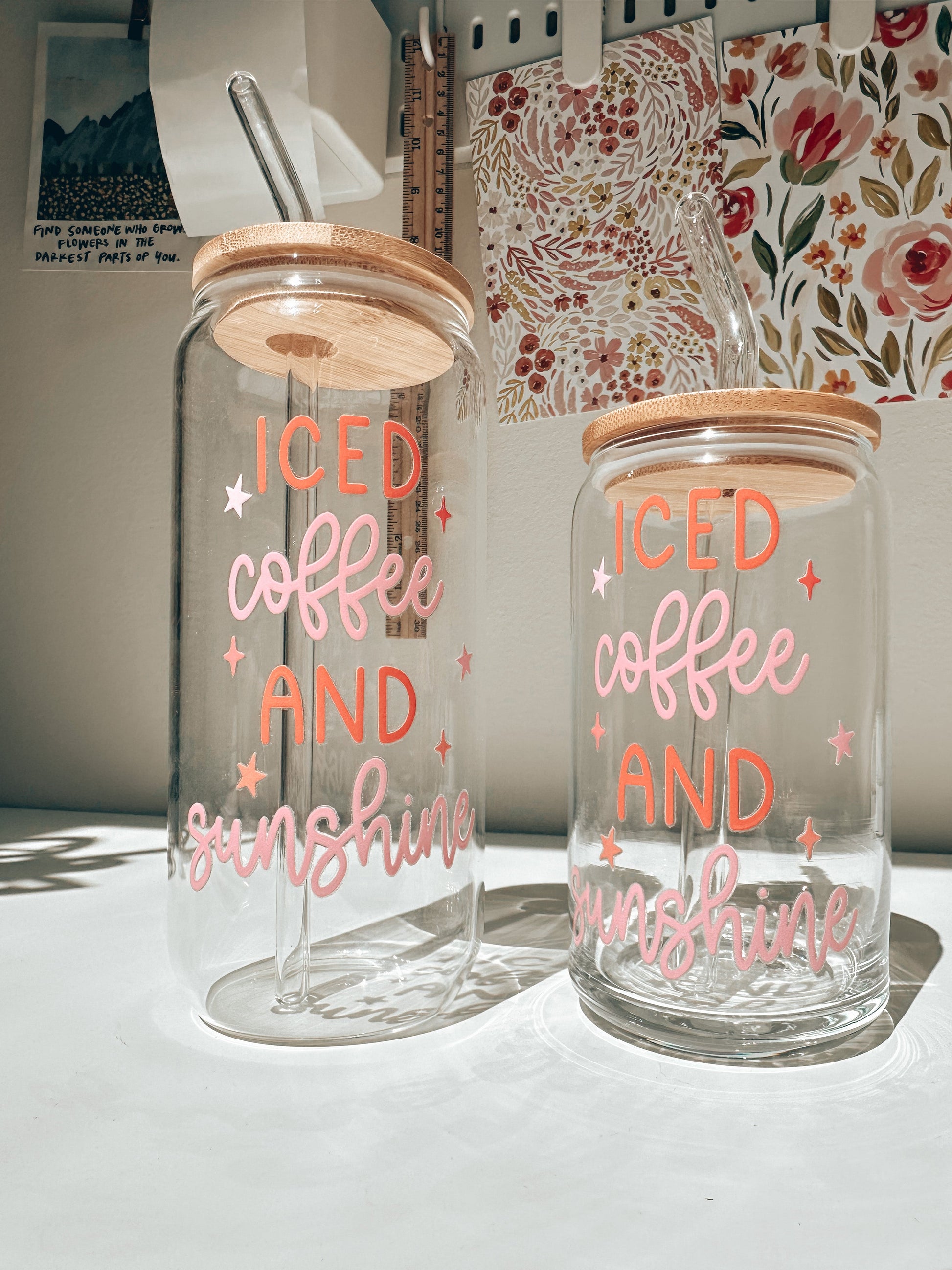Talk A Little Nicer To Yourself Today Glass Can | Cute Glass Can | Iced  Coffee Cup | Cute Iced Coffee Cup 