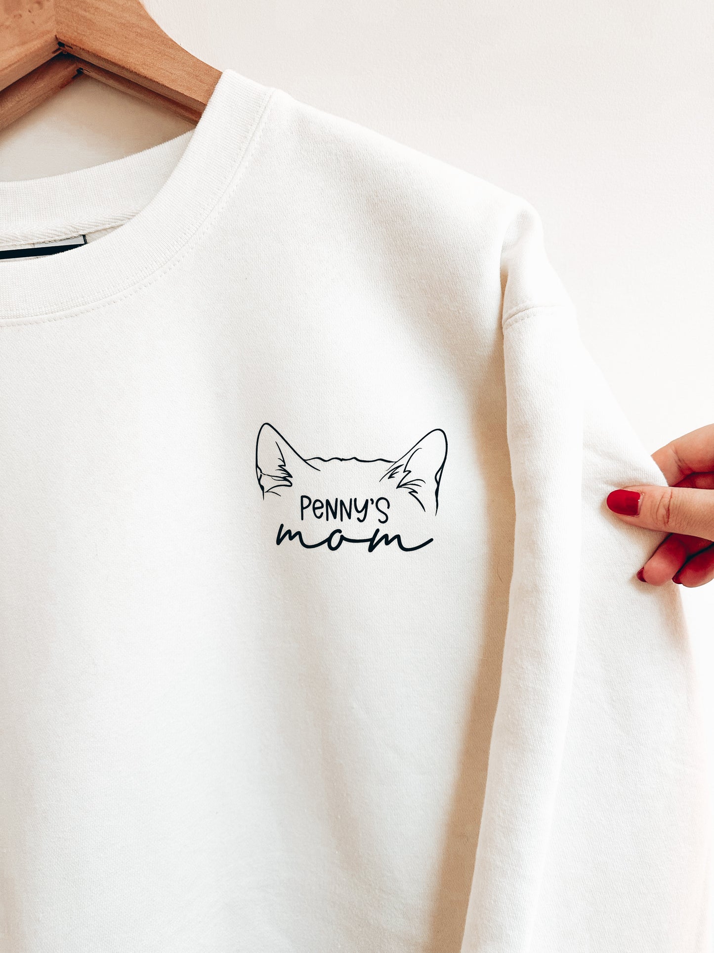 Custom Cat Ears Crewnecks | Cat Mom Crewneck | Cat Mother's Day Gift | Pet Parent Gift