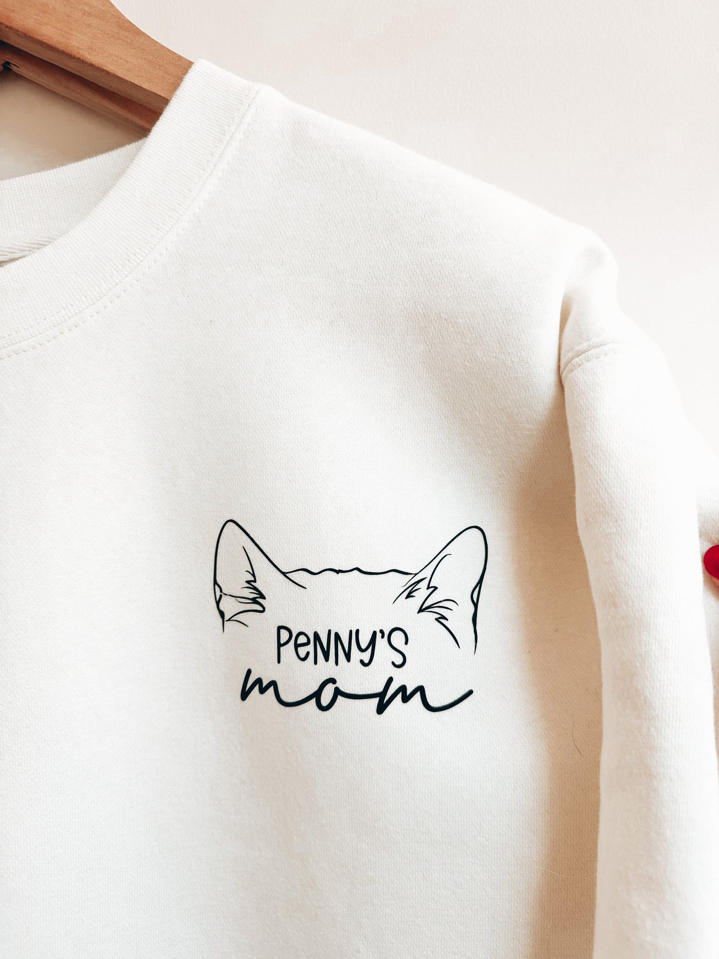 Custom Cat Ears Crewnecks | Cat Mom Crewneck | Cat Mother's Day Gift | Pet Parent Gift