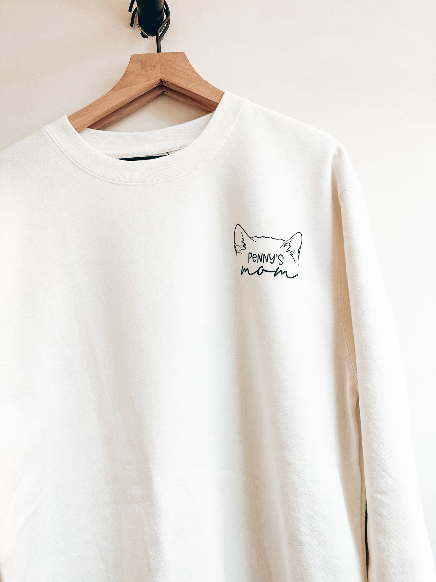 Custom Cat Ears Crewnecks | Cat Mom Crewneck | Cat Mother's Day Gift | Pet Parent Gift