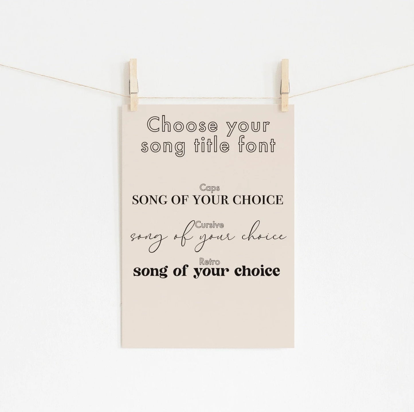 Custom Song Lyric Print
